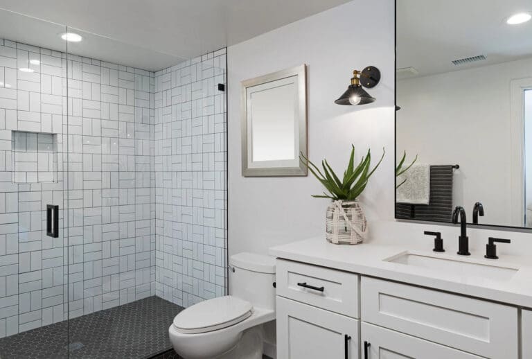Full bathroom remodel with a toilet replacement in Hartford, CT