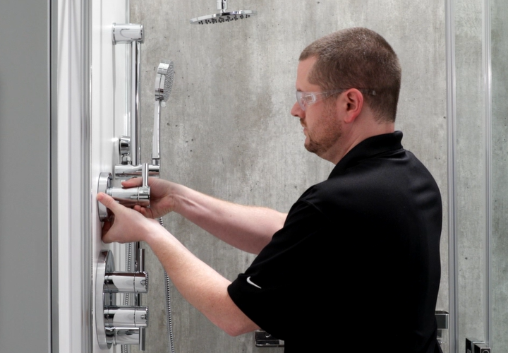 installing shower faucet